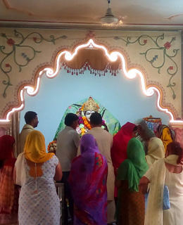 Aarti in temple at Delhi