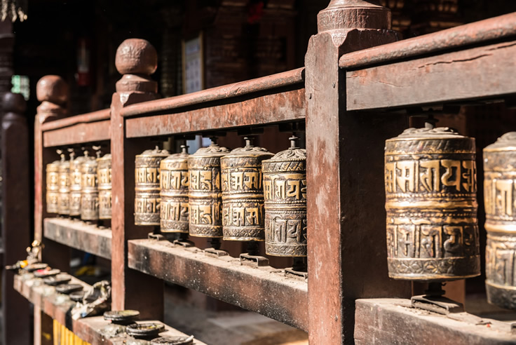 Bodh Monks Praying Bhutan