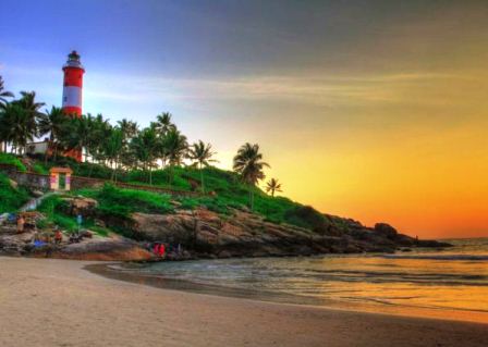 Evening Time Kovalam Beach View