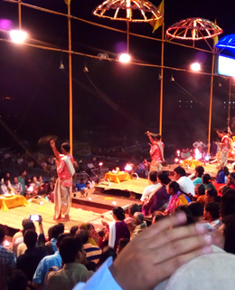 Aarti ceremony at river ganges Varanasi